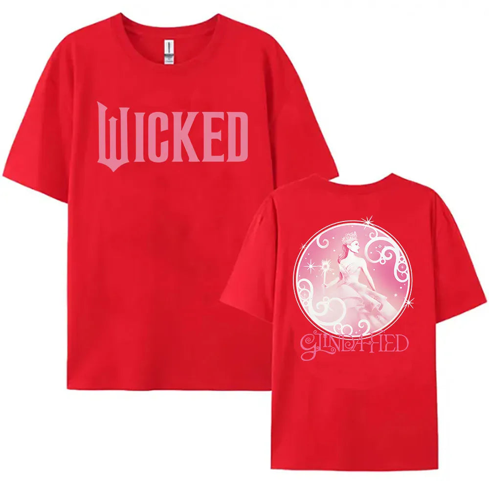 Wicked for Good Pink T-shirt Short Sleeve Cotton Women Men Tshirts Streetwear Unisex Fashion Film Graphic Print T Shirt Female Wicked for Good Pink T-shirt Short Sleeve Cotton Women Men Tshirts Streetwear Unisex Fashion Film Graphic Print T Shirt Female