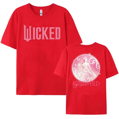 Wicked for Good Pink T-shirt Short Sleeve Cotton Women Men Tshirts Streetwear Unisex Fashion Film Graphic Print T Shirt Female Wicked for Good Pink T-shirt Short Sleeve Cotton Women Men Tshirts Streetwear Unisex Fashion Film Graphic Print T Shirt Female