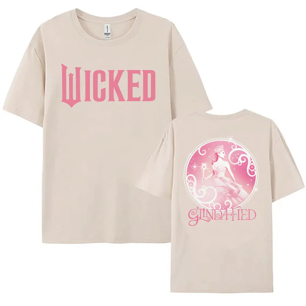 Wicked for Good Pink T-shirt Short Sleeve Cotton Women Men Tshirts Streetwear Unisex Fashion Film Graphic Print T Shirt Female Wicked for Good Pink T-shirt Short Sleeve Cotton Women Men Tshirts Streetwear Unisex Fashion Film Graphic Print T Shirt Female