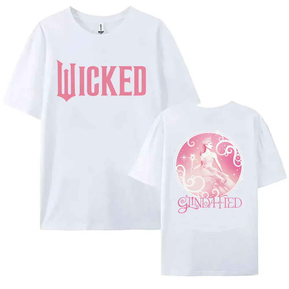 Wicked for Good Pink T-shirt Short Sleeve Cotton Women Men Tshirts Streetwear Unisex Fashion Film Graphic Print T Shirt Female Wicked for Good Pink T-shirt Short Sleeve Cotton Women Men Tshirts Streetwear Unisex Fashion Film Graphic Print T Shirt Female