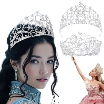 Wicked Glinda Crown Cosplay Fantasia Disguise Costume Headgear for Women Girls Dress Up Halloween Carnival Costume Accessories Wicked Glinda Crown Cosplay Fantasia Disguise Costume Headgear for Women Girls Dress Up Halloween Carnival Costume Accessories