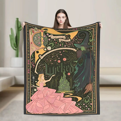 Wicked  Musical Movie Glinda Poster Warm Plush Throw Blanket Graphic Bedspread for Living Room Sofa Bed Cover Wicked  Musical Movie Glinda Poster Warm Plush Throw Blanket Graphic Bedspread for Living Room Sofa Bed Cover