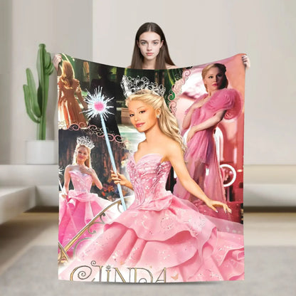 Wicked  Musical Movie Glinda Poster Warm Plush Throw Blanket Graphic Bedspread for Living Room Sofa Bed Cover Wicked  Musical Movie Glinda Poster Warm Plush Throw Blanket Graphic Bedspread for Living Room Sofa Bed Cover