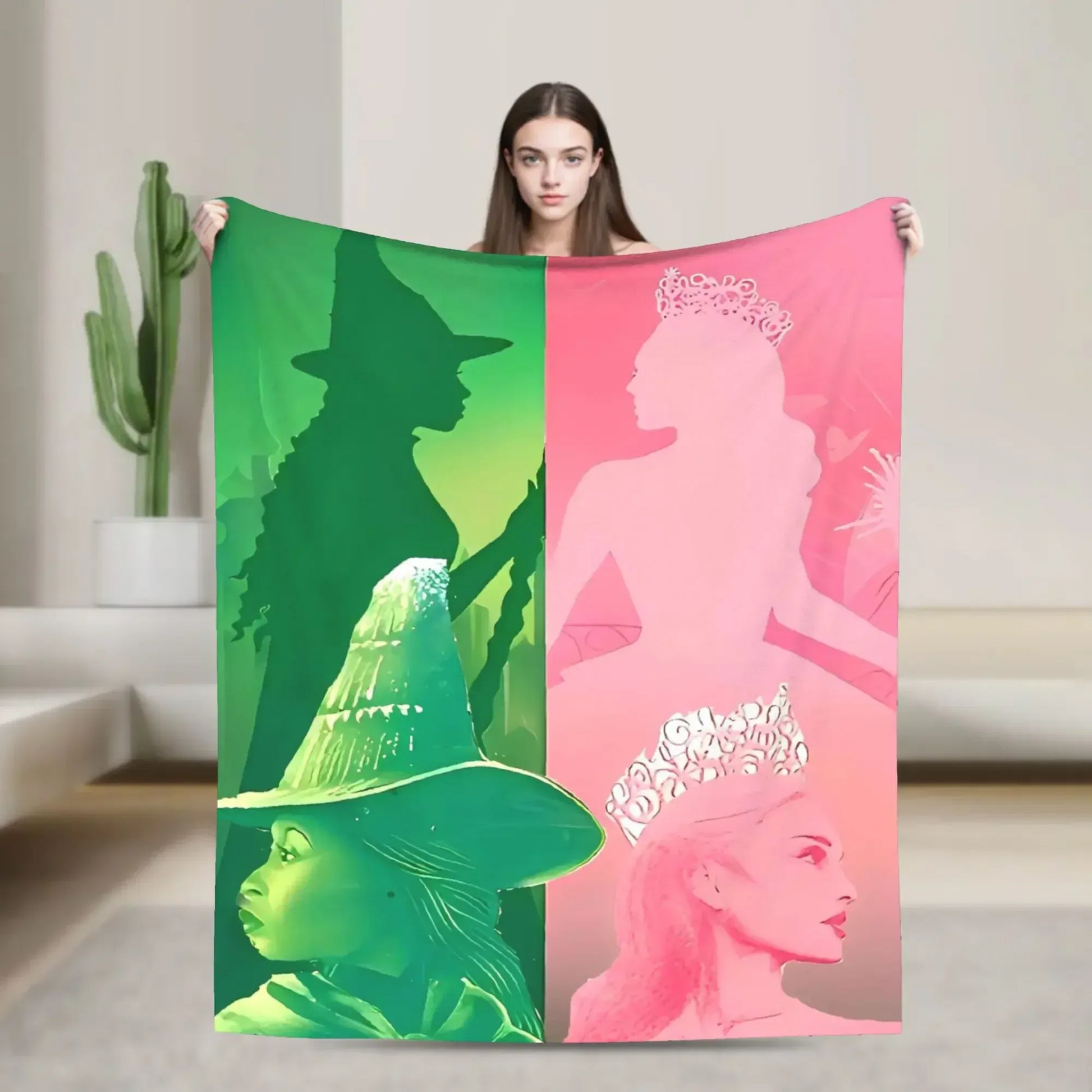 Wicked  Musical Movie Glinda Poster Warm Plush Throw Blanket Graphic Bedspread for Living Room Sofa Bed Cover Wicked  Musical Movie Glinda Poster Warm Plush Throw Blanket Graphic Bedspread for Living Room Sofa Bed Cover