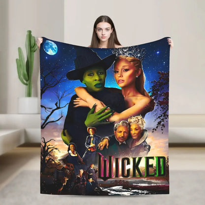 Wicked  Musical Movie Glinda Poster Warm Plush Throw Blanket Graphic Bedspread for Living Room Sofa Bed Cover Wicked  Musical Movie Glinda Poster Warm Plush Throw Blanket Graphic Bedspread for Living Room Sofa Bed Cover