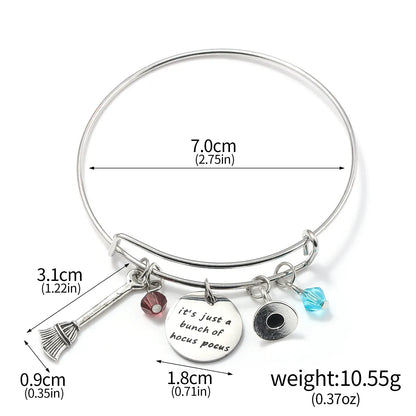 Wicked The Musical Charms Bracelets Magic Bad Witch Adjustable Metal Bracelet Hat Broom Combo Bracelet Unisex Jewelry Gift Wicked The Musical Charms Bracelets Magic Bad Witch Adjustable Metal Bracelet Hat Broom Combo Bracelet Unisex Jewelry Gift