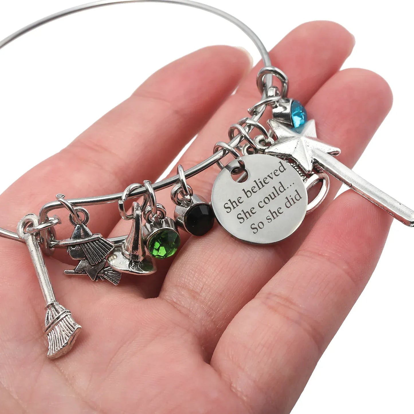 Wicked The Musical Charms Bracelets Magic Bad Witch Adjustable Metal Bracelet Hat Broom Combo Bracelet Unisex Jewelry Gift Wicked The Musical Charms Bracelets Magic Bad Witch Adjustable Metal Bracelet Hat Broom Combo Bracelet Unisex Jewelry Gift