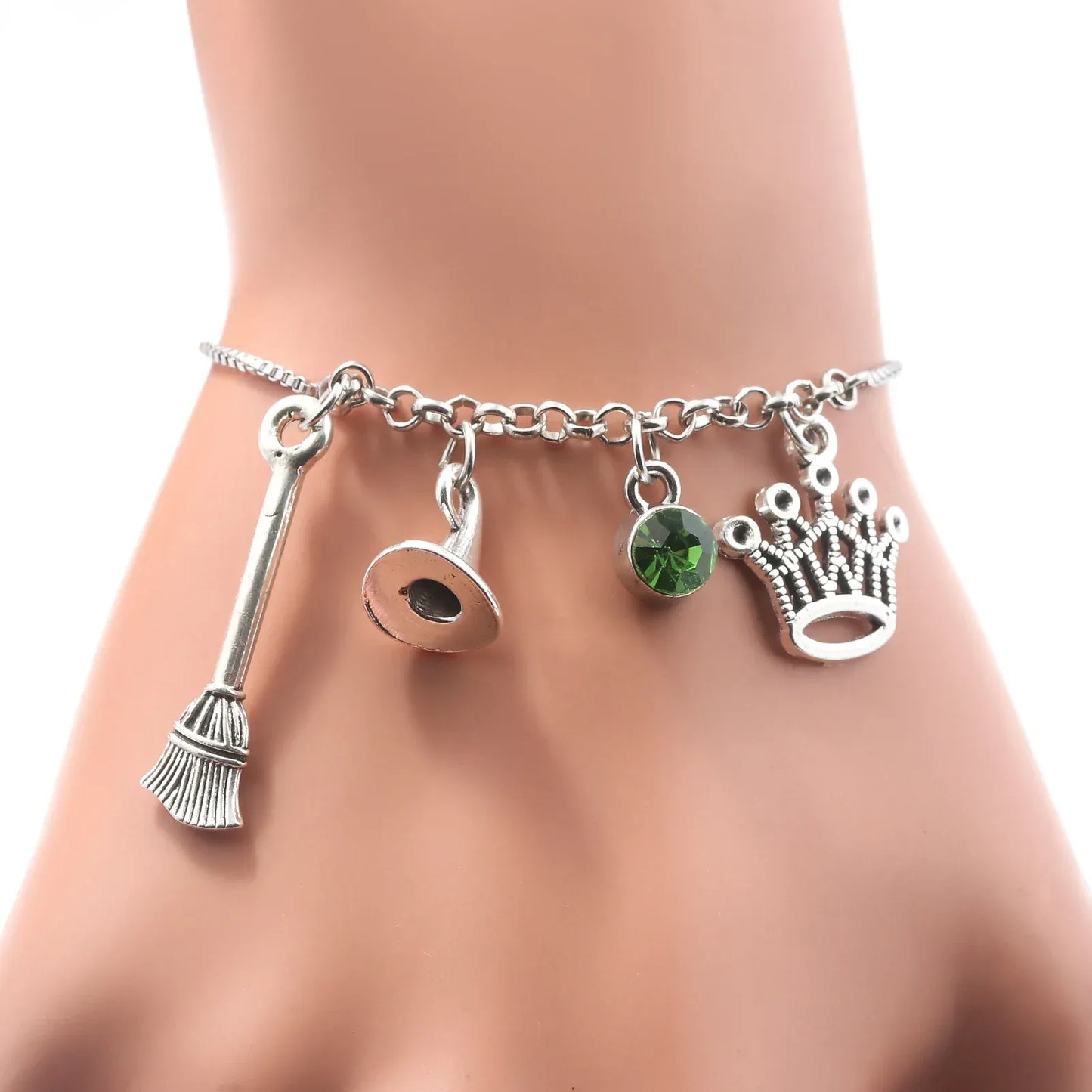 Wicked The Musical Charms Bracelets Magic Bad Witch Adjustable Metal Bracelet Hat Broom Combo Bracelet Unisex Jewelry Gift Wicked The Musical Charms Bracelets Magic Bad Witch Adjustable Metal Bracelet Hat Broom Combo Bracelet Unisex Jewelry Gift