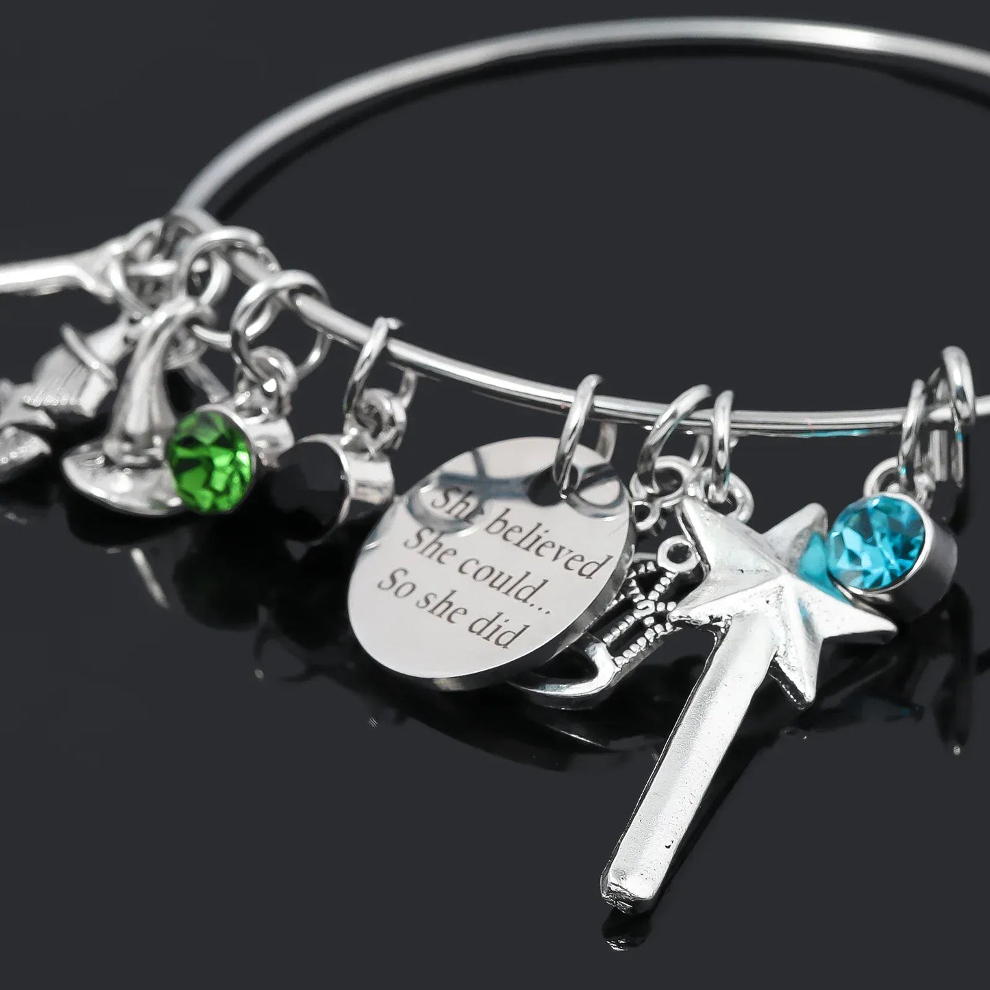 Wicked The Musical Charms Bracelets Magic Bad Witch Adjustable Metal Bracelet Hat Broom Combo Bracelet Unisex Jewelry Gift Wicked The Musical Charms Bracelets Magic Bad Witch Adjustable Metal Bracelet Hat Broom Combo Bracelet Unisex Jewelry Gift
