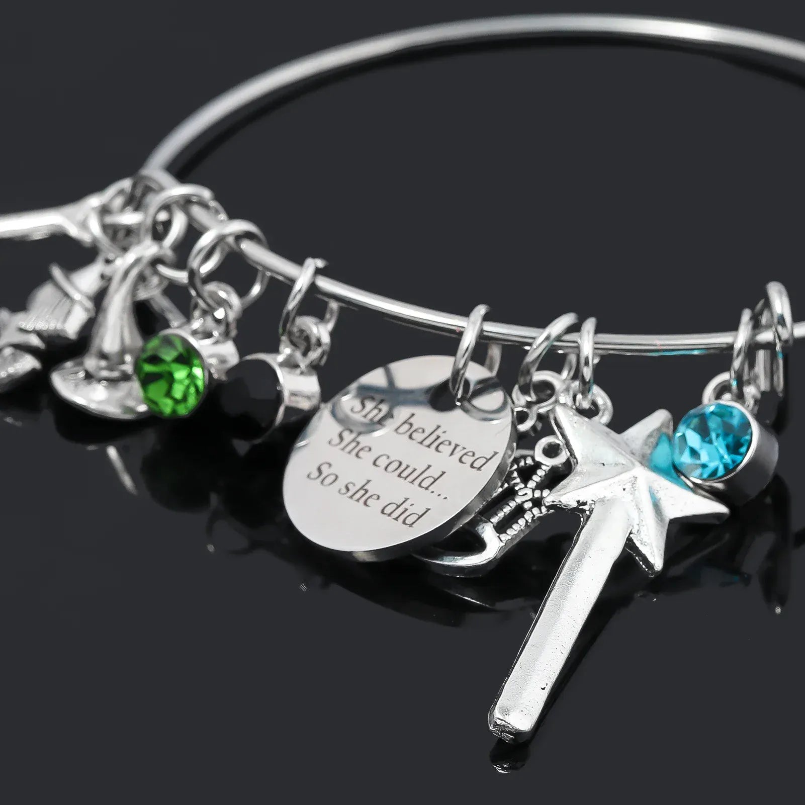 Wicked The Musical Charms Bracelets Magic Bad Witch Adjustable Metal Bracelet Hat Broom Combo Bracelet Unisex Jewelry Gift Wicked The Musical Charms Bracelets Magic Bad Witch Adjustable Metal Bracelet Hat Broom Combo Bracelet Unisex Jewelry Gift