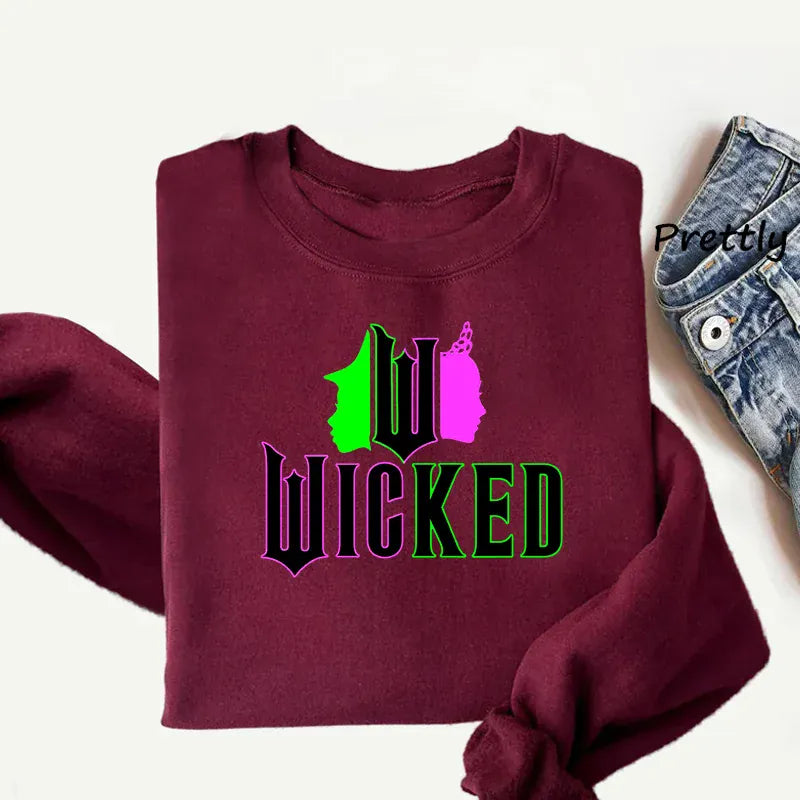 Wicked Witch Hoodies Wicked Layered Long Sleeve Pullover Hoody Round Neck Sweatshirts Women's Clothing Streetwear Clothes Wicked Witch Hoodies Wicked Layered Long Sleeve Pullover Hoody Round Neck Sweatshirts Women's Clothing Streetwear Clothes