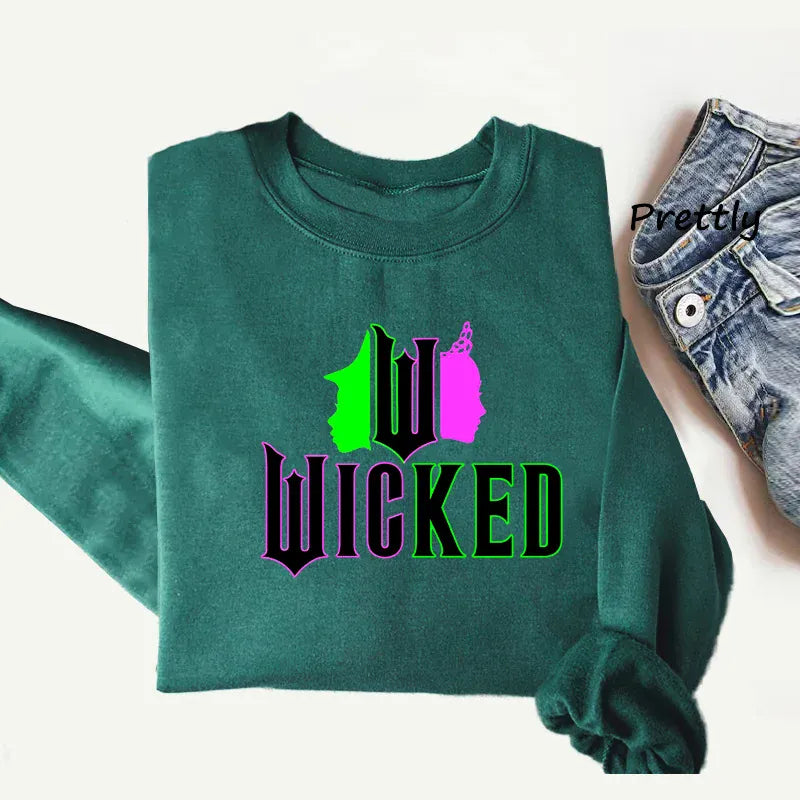 Wicked Witch Hoodies Wicked Layered Long Sleeve Pullover Hoody Round Neck Sweatshirts Women's Clothing Streetwear Clothes Wicked Witch Hoodies Wicked Layered Long Sleeve Pullover Hoody Round Neck Sweatshirts Women's Clothing Streetwear Clothes