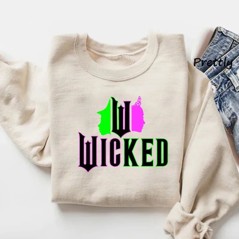 Wicked Witch Hoodies Wicked Layered Long Sleeve Pullover Hoody Round Neck Sweatshirts Women's Clothing Streetwear Clothes Wicked Witch Hoodies Wicked Layered Long Sleeve Pullover Hoody Round Neck Sweatshirts Women's Clothing Streetwear Clothes