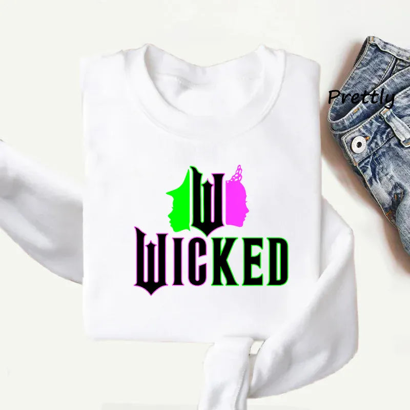Wicked Witch Hoodies Wicked Layered Long Sleeve Pullover Hoody Round Neck Sweatshirts Women's Clothing Streetwear Clothes Wicked Witch Hoodies Wicked Layered Long Sleeve Pullover Hoody Round Neck Sweatshirts Women's Clothing Streetwear Clothes