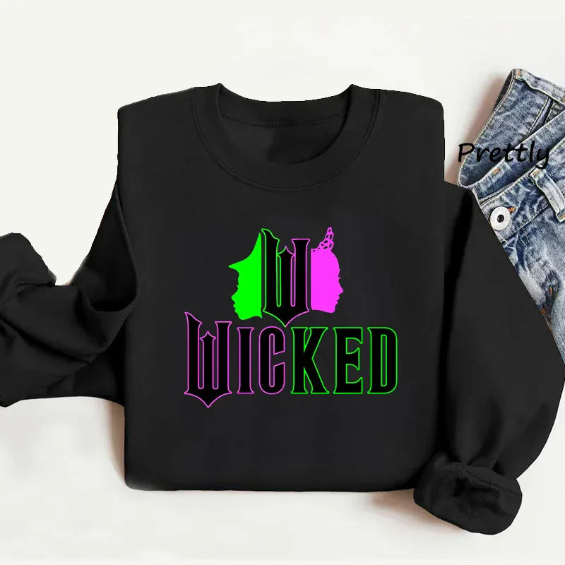 Wicked Witch Hoodies Wicked Layered Long Sleeve Pullover Hoody Round Neck Sweatshirts Women's Clothing Streetwear Clothes Wicked Witch Hoodies Wicked Layered Long Sleeve Pullover Hoody Round Neck Sweatshirts Women's Clothing Streetwear Clothes
