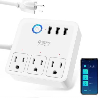 Wifi Smart Power Strip Surge Protector Built-in 3 USB Ports Wifi Smart Power Strip Surge Protector Built-in 3 USB Ports