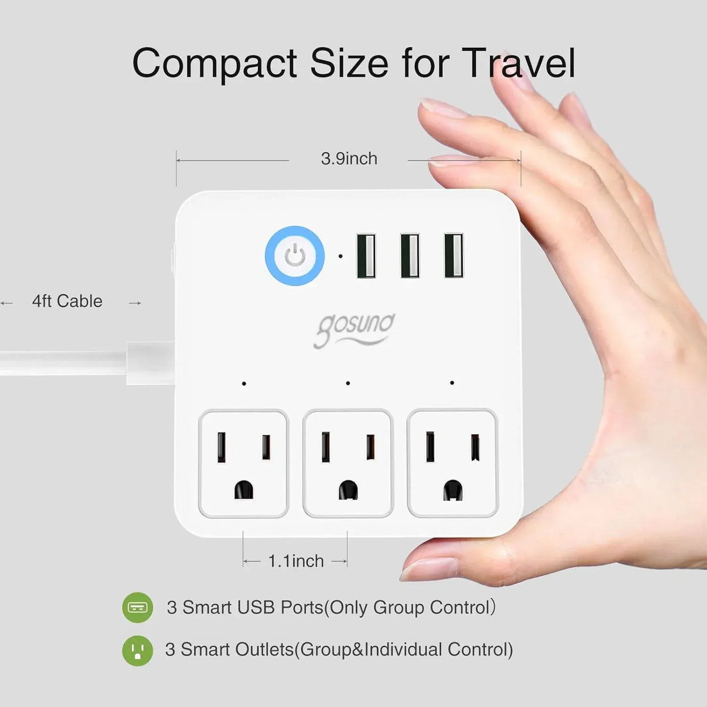 Wifi Smart Power Strip Surge Protector Built-in 3 USB Ports Wifi Smart Power Strip Surge Protector Built-in 3 USB Ports