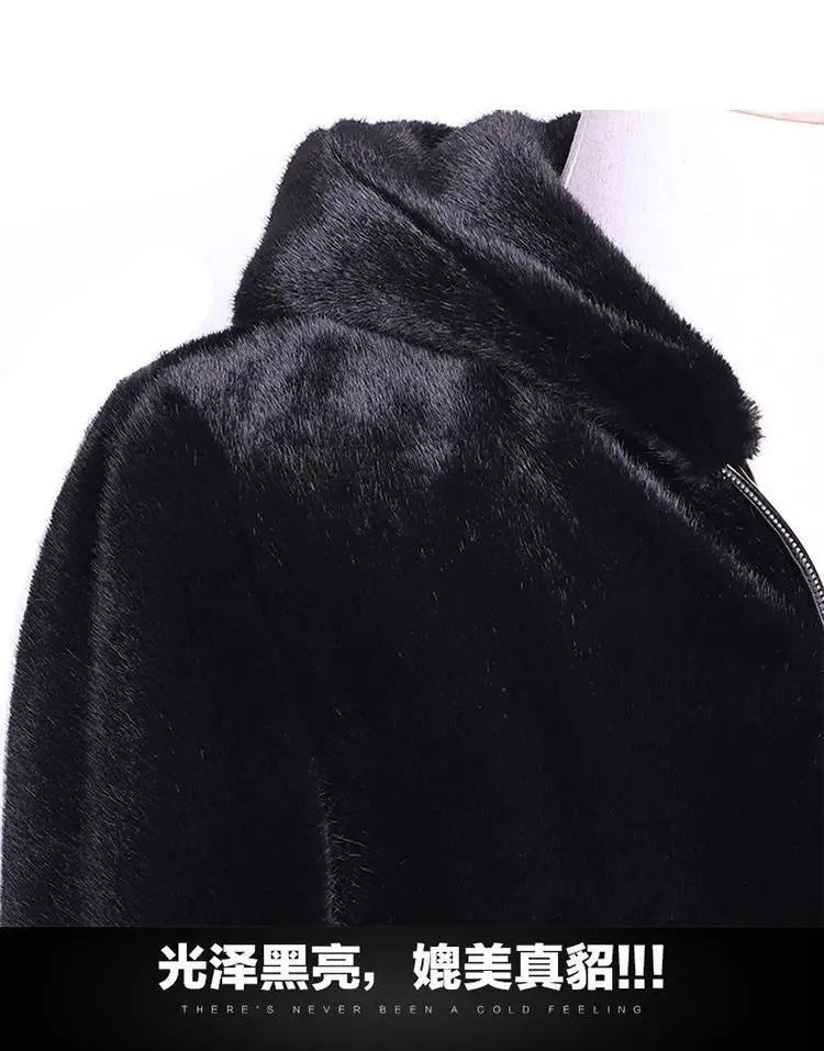 Winter Men's High-end Fur Mink Coat Coat Hooded Imitation Mink Jacket Winter Men's High-end Fur Mink Coat Coat Hooded Imitation Mink Jacket