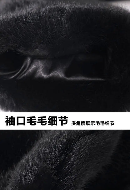 Winter Men's High-end Fur Mink Coat Coat Hooded Imitation Mink Jacket Winter Men's High-end Fur Mink Coat Coat Hooded Imitation Mink Jacket