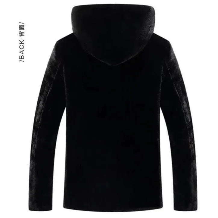 Winter Men's High-end Fur Mink Coat Coat Hooded Imitation Mink Jacket Winter Men's High-end Fur Mink Coat Coat Hooded Imitation Mink Jacket