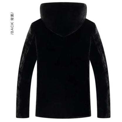 Winter Men's High-end Fur Mink Coat Coat Hooded Imitation Mink Jacket Winter Men's High-end Fur Mink Coat Coat Hooded Imitation Mink Jacket
