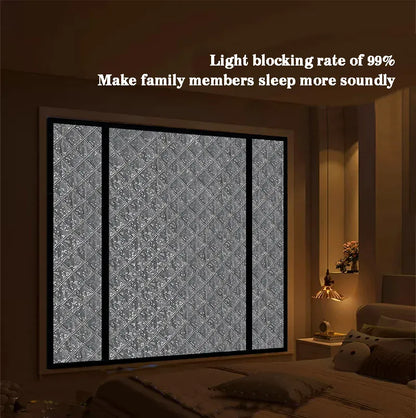 Winter new windproof, warm and cold proof cotton curtains thickened, non perforated, double zipper sealed window waterproof Winter new windproof, warm and cold proof cotton curtains thickened, non perforated, double zipper sealed window waterproof