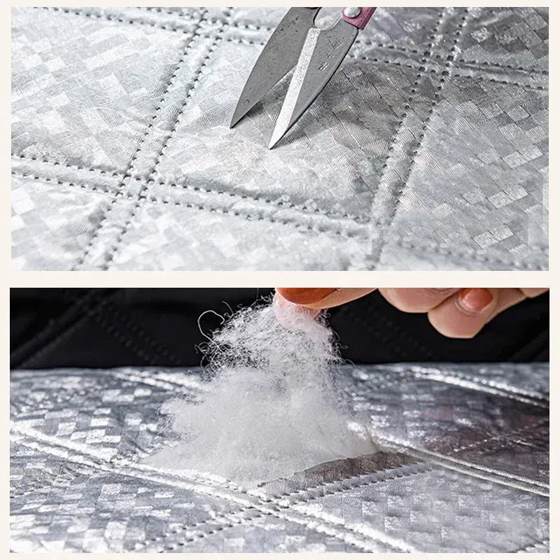 Winter new windproof, warm and cold proof cotton curtains thickened, non perforated, double zipper sealed window waterproof Winter new windproof, warm and cold proof cotton curtains thickened, non perforated, double zipper sealed window waterproof
