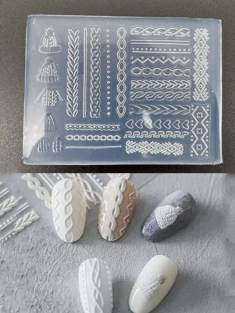Winter Sweater 3D Acrylic Mold Silicone Nail Art Nails DIY Nail Art Templates Nails Mold Templates Winter Sweater 3D Acrylic Mold Silicone Nail Art Nails DIY Nail Art Templates Nails Mold Templates
