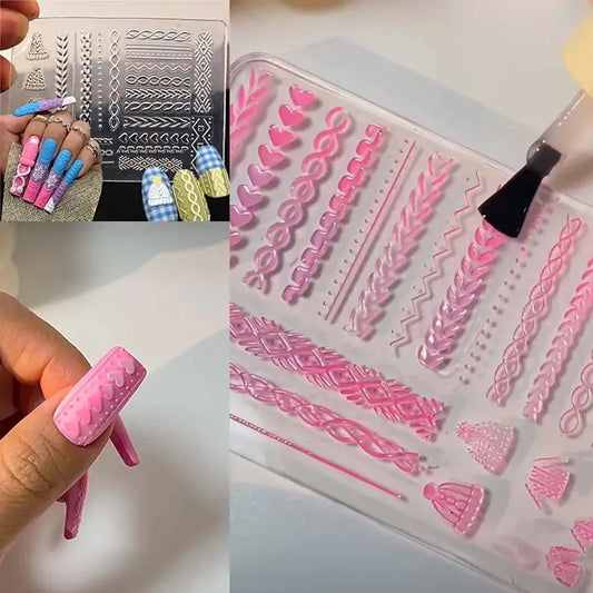 Winter Sweater 3D Acrylic Mold Silicone Nail Art Nails DIY Nail Art Templates Nails Mold Templates Winter Sweater 3D Acrylic Mold Silicone Nail Art Nails DIY Nail Art Templates Nails Mold Templates