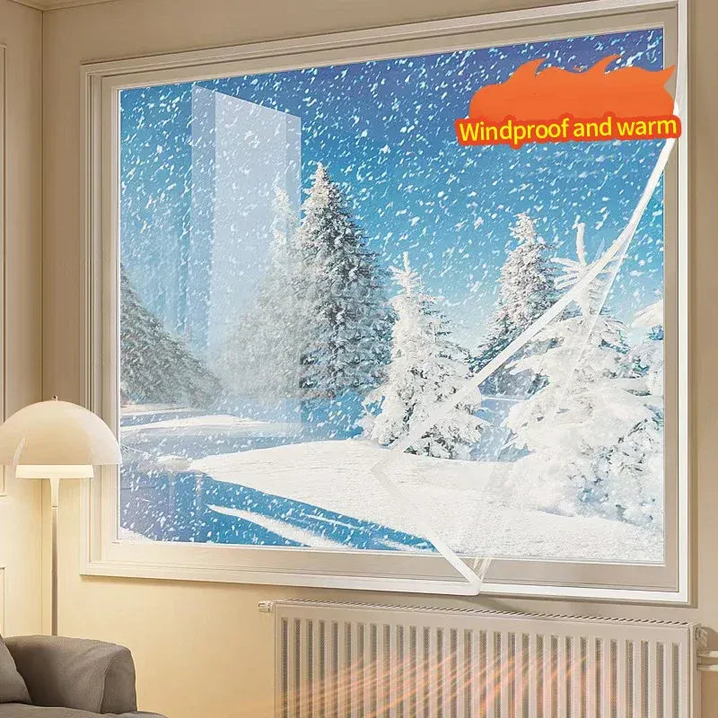 Winter warm curtains, insulated windproof sealed windows, transparent thick plastic, cold proof and insulated, screen windows Winter warm curtains, insulated windproof sealed windows, transparent thick plastic, cold proof and insulated, screen windows