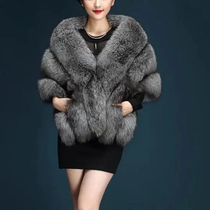 Winter Warm imitation mink women's fox fur collar shawl scarf cloak mink fur coat Bridal dress hairy large shawl cape short coat Winter Warm imitation mink women's fox fur collar shawl scarf cloak mink fur coat Bridal dress hairy large shawl cape short coat