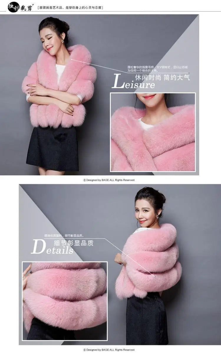 Winter Warm imitation mink women's fox fur collar shawl scarf cloak mink fur coat Bridal dress hairy large shawl cape short coat Winter Warm imitation mink women's fox fur collar shawl scarf cloak mink fur coat Bridal dress hairy large shawl cape short coat