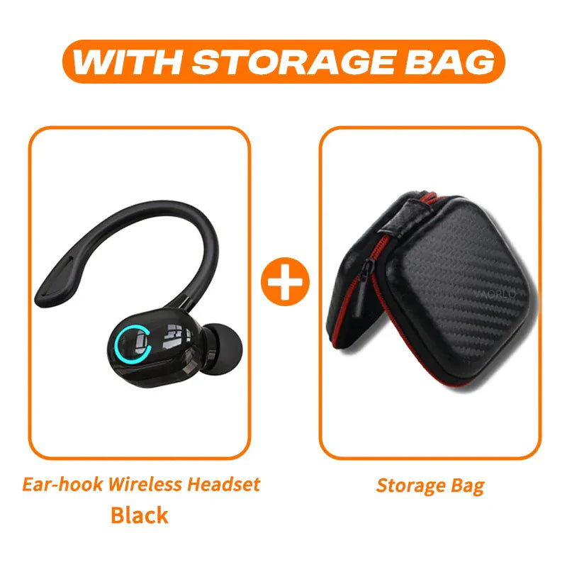 Wireless Bluetooth Earphones HIFI Bass With HD MIC Ear-Hook Earbuds Noise Cancelling Life Waterproof Game Sports Music Headsets Wireless Bluetooth Earphones HIFI Bass With HD MIC Ear-Hook Earbuds Noise Cancelling Life Waterproof Game Sports Music Headsets