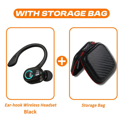 Wireless Bluetooth Earphones HIFI Bass With HD MIC Ear-Hook Earbuds Noise Cancelling Life Waterproof Game Sports Music Headsets Wireless Bluetooth Earphones HIFI Bass With HD MIC Ear-Hook Earbuds Noise Cancelling Life Waterproof Game Sports Music Headsets