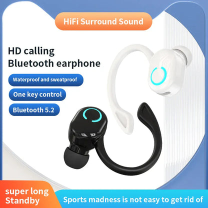 Wireless Bluetooth Earphones HIFI Bass With HD MIC Ear-Hook Earbuds Noise Cancelling Life Waterproof Game Sports Music Headsets Wireless Bluetooth Earphones HIFI Bass With HD MIC Ear-Hook Earbuds Noise Cancelling Life Waterproof Game Sports Music Headsets