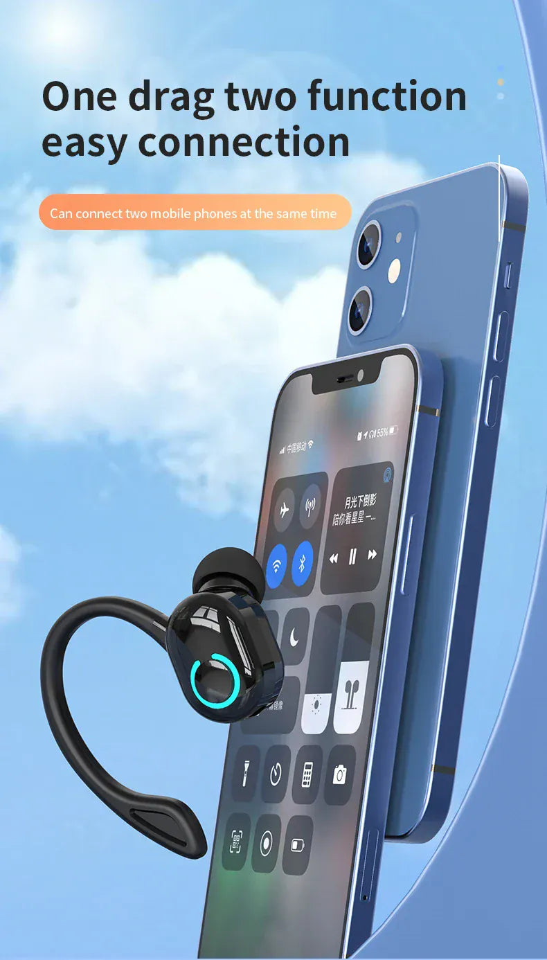 Wireless Bluetooth Earphones HIFI Bass With HD MIC Ear-Hook Earbuds Noise Cancelling Life Waterproof Game Sports Music Headsets Wireless Bluetooth Earphones HIFI Bass With HD MIC Ear-Hook Earbuds Noise Cancelling Life Waterproof Game Sports Music Headsets