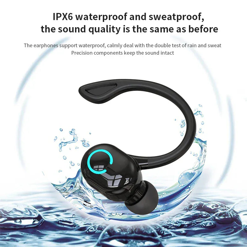 Wireless Bluetooth Earphones HIFI Bass With HD MIC Ear-Hook Earbuds Noise Cancelling Life Waterproof Game Sports Music Headsets Wireless Bluetooth Earphones HIFI Bass With HD MIC Ear-Hook Earbuds Noise Cancelling Life Waterproof Game Sports Music Headsets
