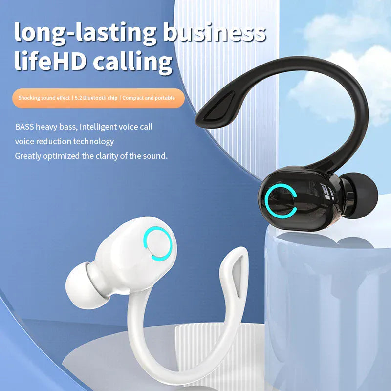 Wireless Bluetooth Earphones HIFI Bass With HD MIC Ear-Hook Earbuds Noise Cancelling Life Waterproof Game Sports Music Headsets Wireless Bluetooth Earphones HIFI Bass With HD MIC Ear-Hook Earbuds Noise Cancelling Life Waterproof Game Sports Music Headsets