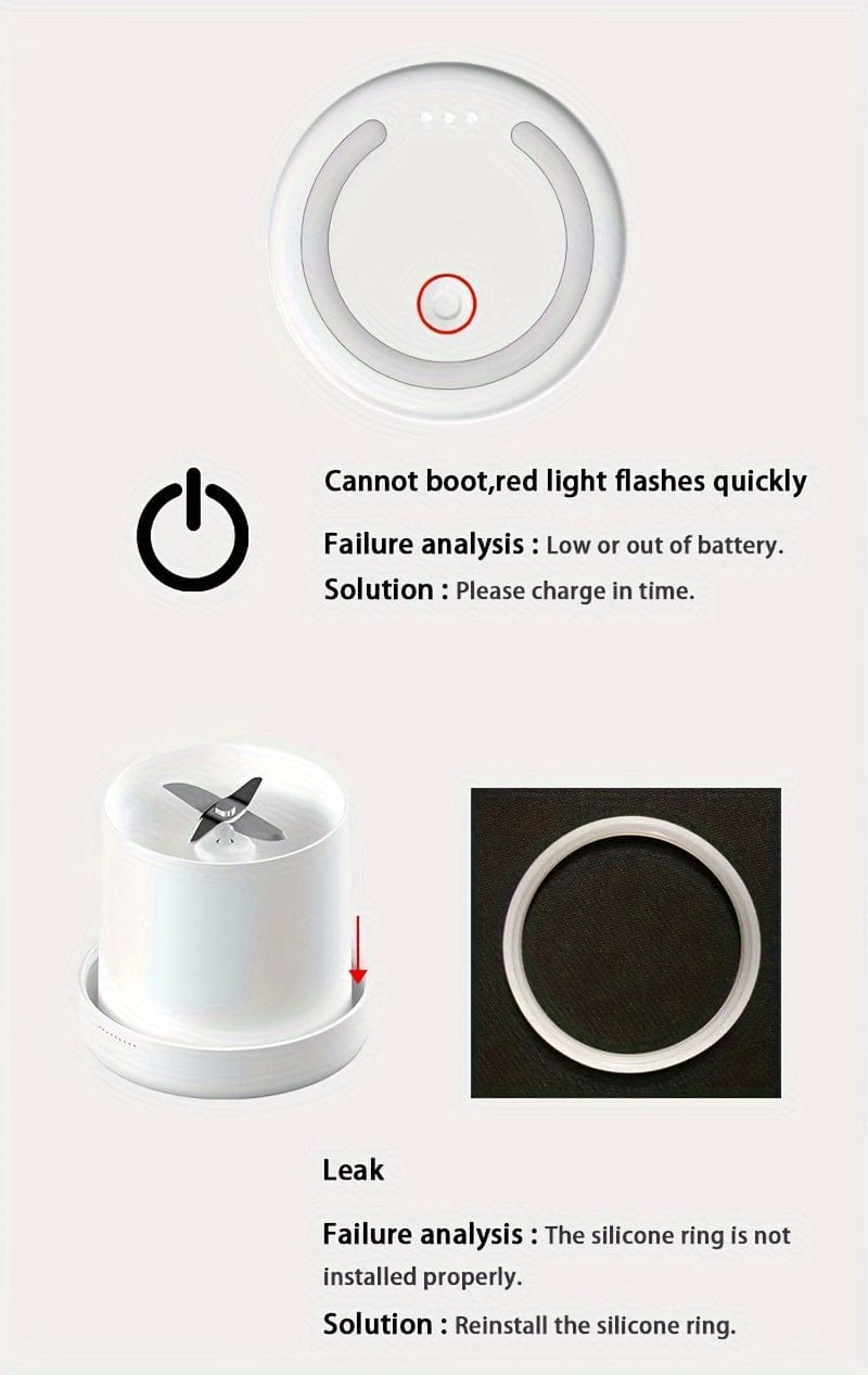 Wireless Mini Fruit Blender Juicer - 350ML Portable Electric, Perfect for On-the-Go! Wireless Mini Fruit Blender Juicer - 350ML Portable Electric, Perfect for On-the-Go!