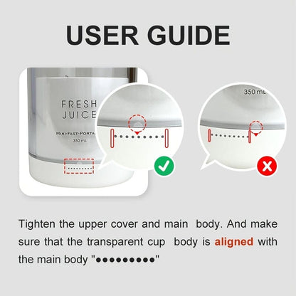 Wireless Mini Fruit Blender Juicer - 350ML Portable Electric, Perfect for On-the-Go! Wireless Mini Fruit Blender Juicer - 350ML Portable Electric, Perfect for On-the-Go!