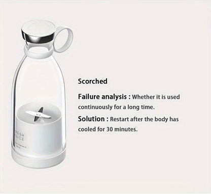 Wireless Mini Fruit Blender Juicer - 350ML Portable Electric, Perfect for On-the-Go! Wireless Mini Fruit Blender Juicer - 350ML Portable Electric, Perfect for On-the-Go!