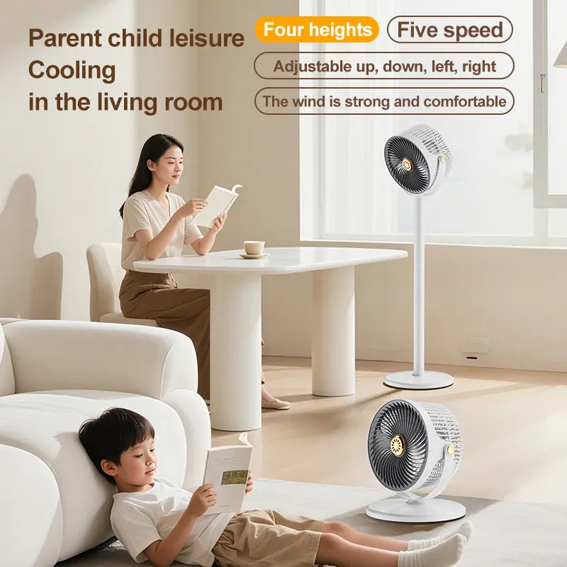 Wireless Height-Adjustable Fan USB Rechargeable Camping Travel | Wahooly Wireless Portable Fan – Height Adjustable, USB Rechargeable, High Power for Camping & Travel