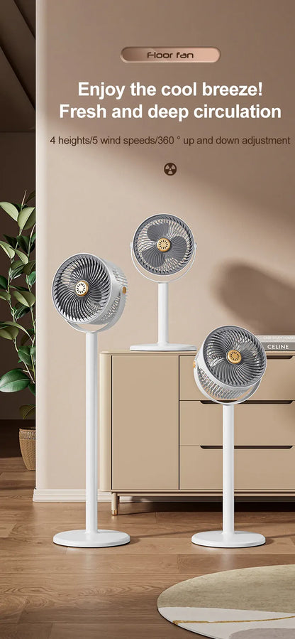 Wireless Height-Adjustable Fan USB Rechargeable Camping Travel | Wahooly Wireless Portable Fan – Height Adjustable, USB Rechargeable, High Power for Camping & Travel