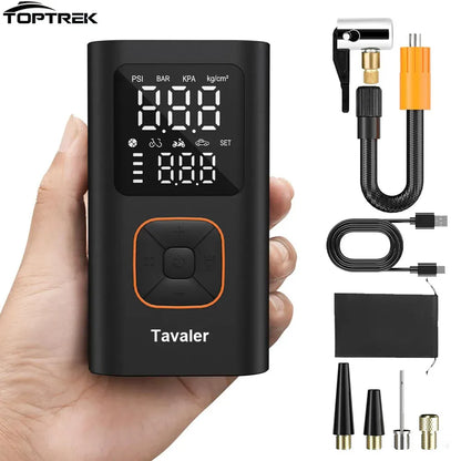 Wireless Portable Tire Inflator 150PSI – Cordless Air Compressor with LCD | Wahooly Wireless Portable Tire Inflator – 150PSI Cordless Air Compressor with LCD & LED Light