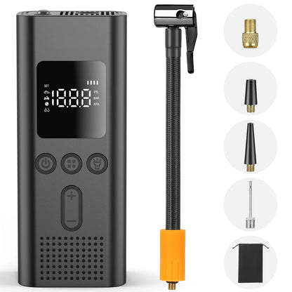 Wireless Portable Tire Inflator 150PSI – Cordless Air Compressor with LCD | Wahooly Wireless Portable Tire Inflator – 150PSI Cordless Air Compressor with LCD & LED Light