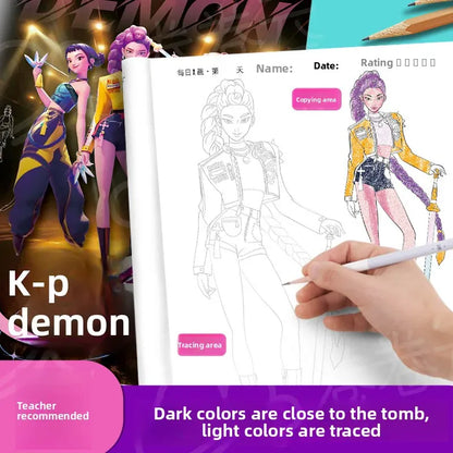 Witch hunting group kpop animation peripheral picture book peripheral coloring line draft children's album coloring painting Witch hunting group kpop animation peripheral picture book peripheral coloring line draft children's album coloring painting