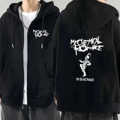 Women's Gothic Zip-Up Hoodie | Shop Wahooly Women Fashion Hoodie Jacket Coat My Chemical Romance Band (MCR) Dead Zip Hoodie Top Loose Black Parade Punk Gothic Rock Zip