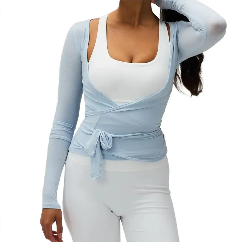 Women's 2-Piece Yoga Set Crop Top Leggings Sporty Matching Outfit | Wahooly Women's 2-Piece Yoga Set – Slim Fit Crop Top & Leggings Sporty Matching Workout Outfit