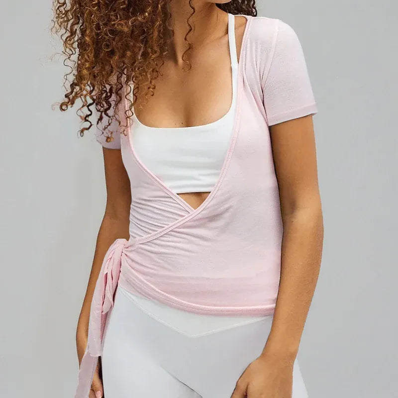 Women's 2-Piece Yoga Set Crop Top Leggings Sporty Matching Outfit | Wahooly Women's 2-Piece Yoga Set – Slim Fit Crop Top & Leggings Sporty Matching Workout Outfit