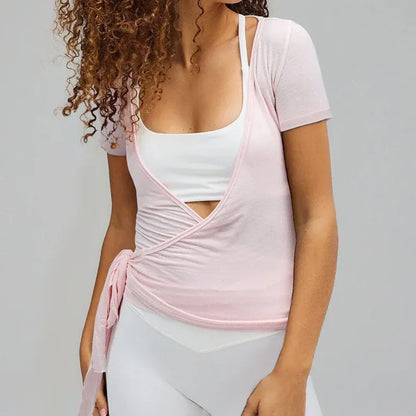 Women's 2-Piece Yoga Set Crop Top Leggings Sporty Matching Outfit | Wahooly Women's 2-Piece Yoga Set – Slim Fit Crop Top & Leggings Sporty Matching Workout Outfit